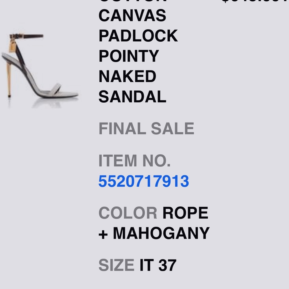 Tom Ford heels with the lock